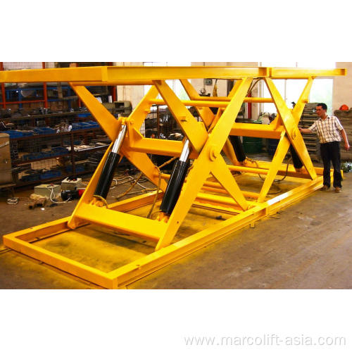 Scissor lifting extended table